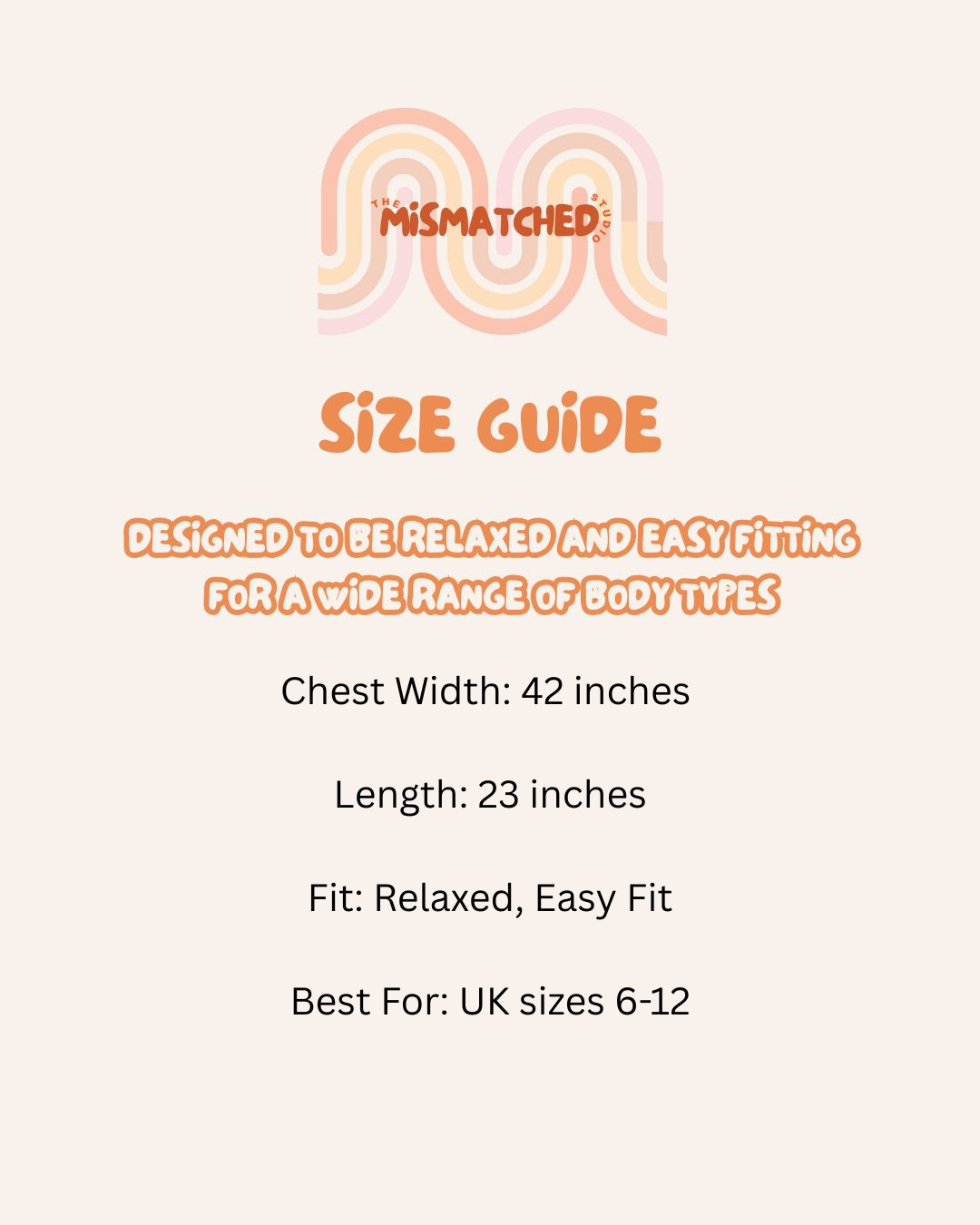 size guide for vest
