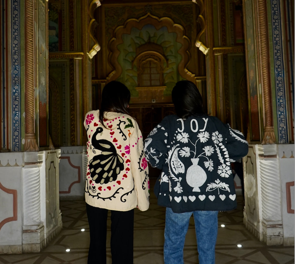 joy and strut jacket worn by besties