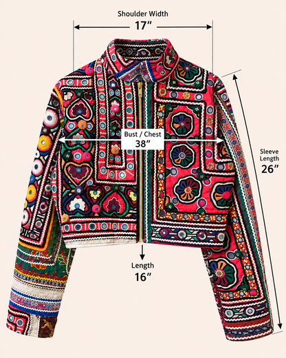 Colorful, Crop, Jacket