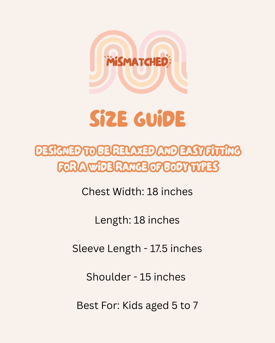 size guide for kids